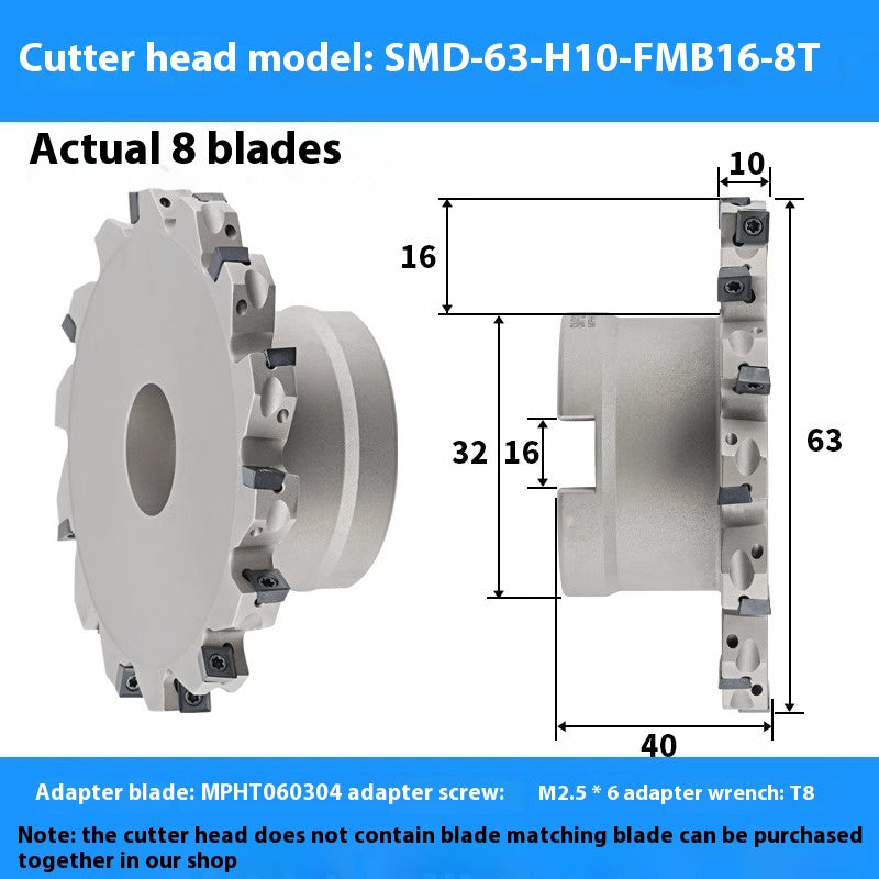 2079-CNC sleeve SMD side and face milling cutterhead CNC indexable chip SMC cutterhead T-slot grooving MPHT06 Shandong Denso Pricision Tools Co.,Ltd.